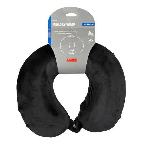 Memory Foam Neck Pillow – Black