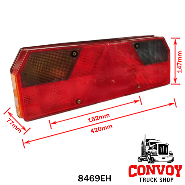 Rear Lamp for Kögel & Krone Trailers – Angled Corner, Plug Connection