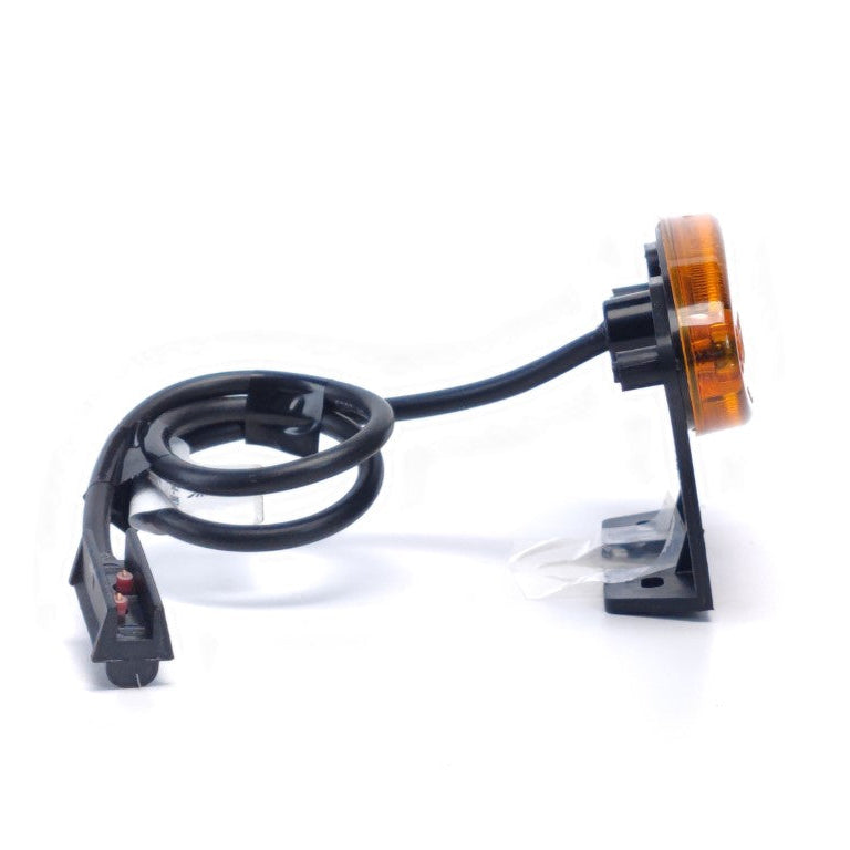 LED oválné poziční světlo žluté s držákem Flatpoint II Aspöck 24V