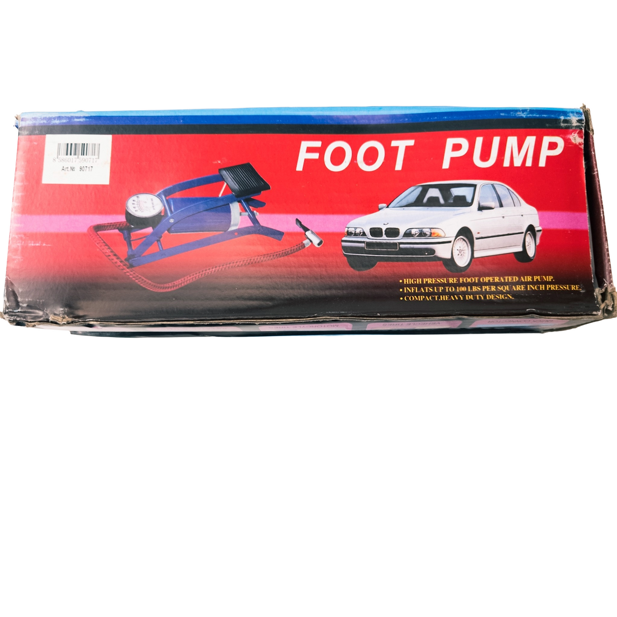 Foot Pump for Car with Pressure Gauge – 7 Bar