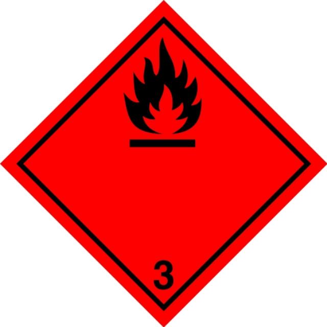 ADR Numbered Hazard Label Sticker