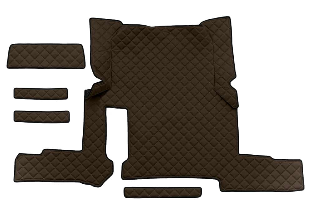 Quilted Faux Leather Floor Mat for MAN TGX Automatic (2018-2020) – Single Drawer