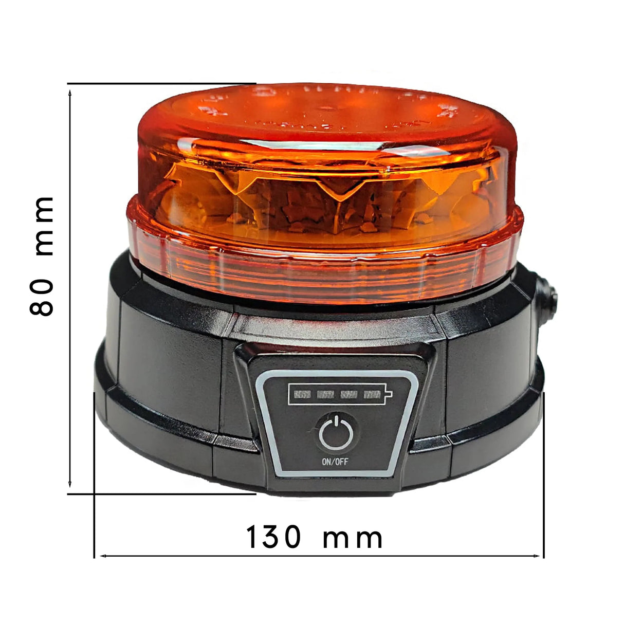 Luz LED intermitente amarilla ultrafina con base magnética y control remoto