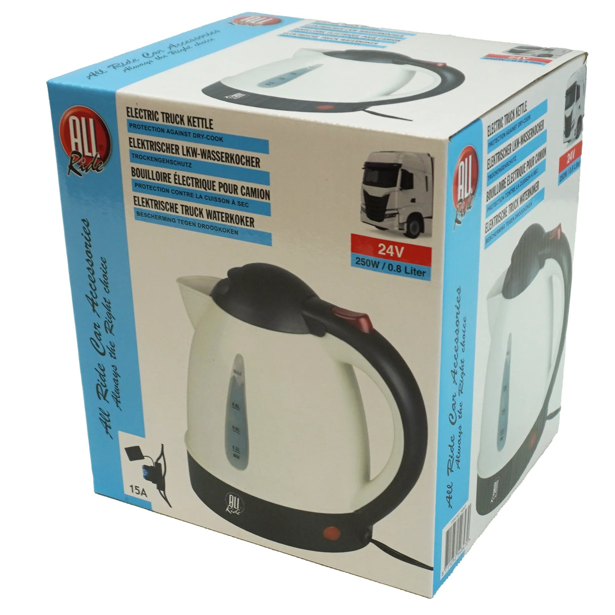 12V/24V Car Kettle, 0.8L, White