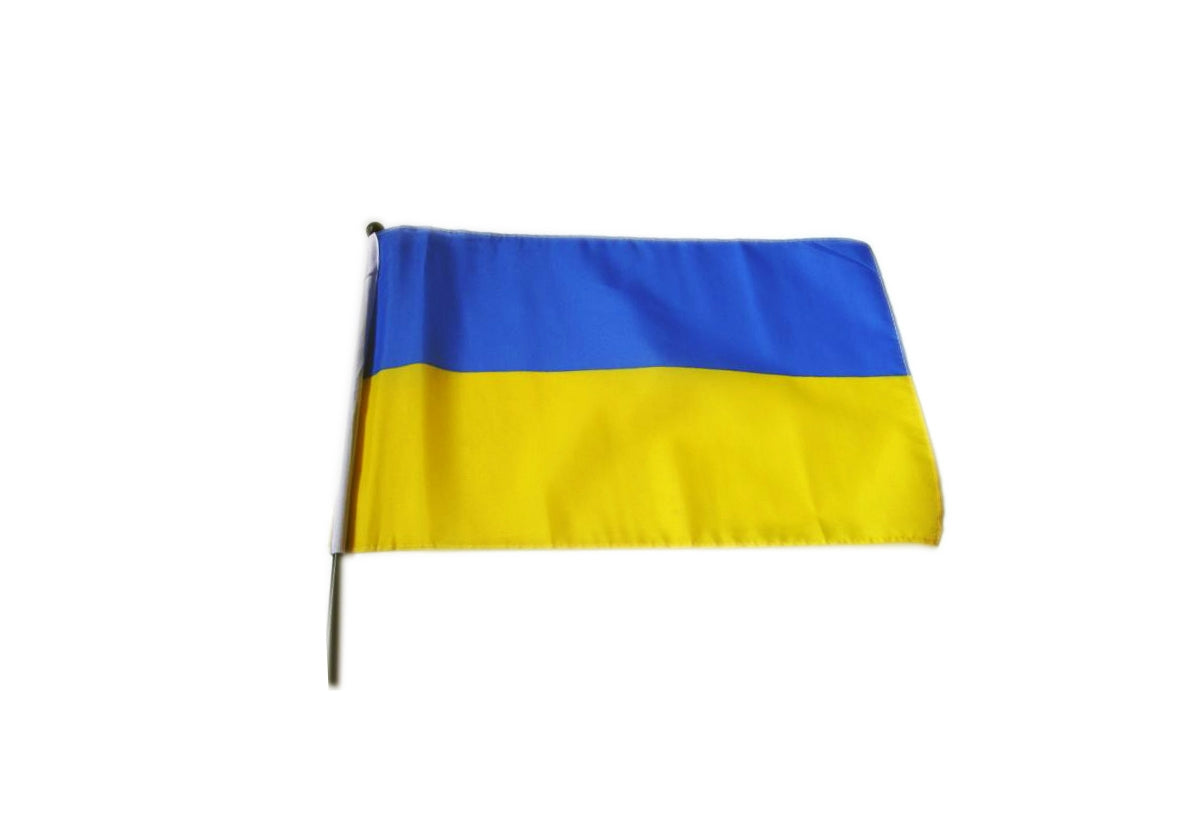 Handheld Car Flag Ukraine (30x45cm)