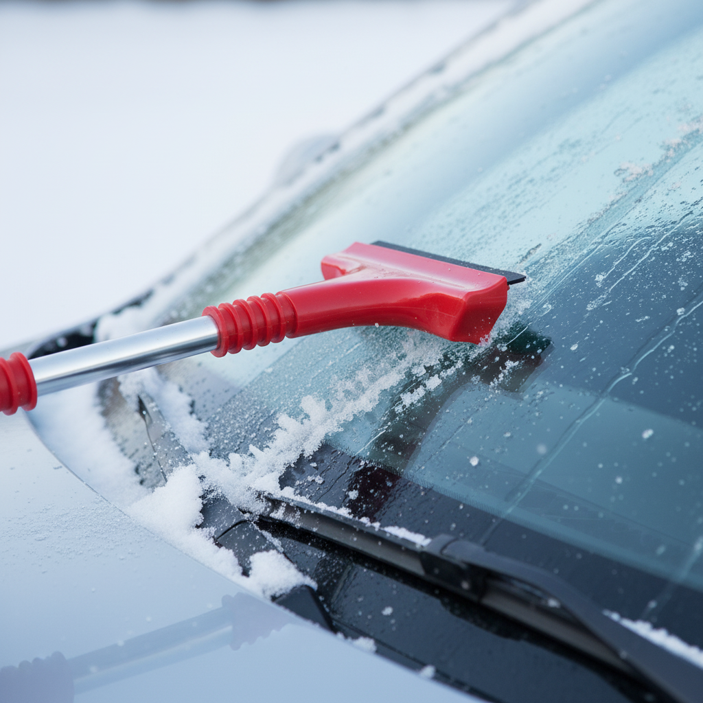 Ice Scraper with Handle and Copper Blade – 30cm
