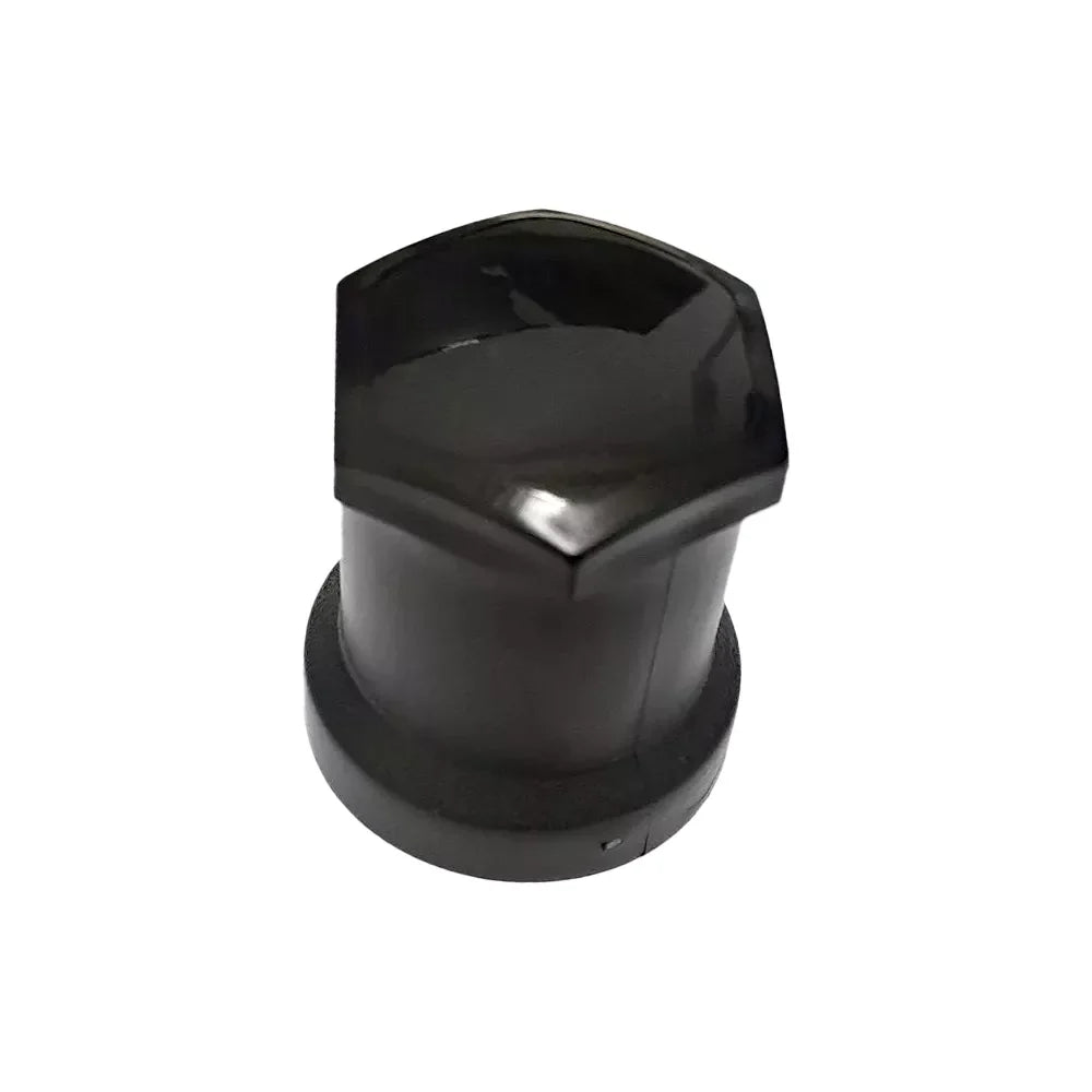 Black Plastic Wheel Nut Cover, Long, Round, 32 mm