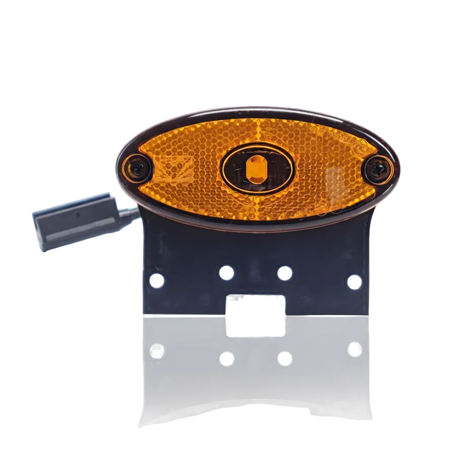 LED oválné poziční světlo žluté s držákem Flatpoint II Aspöck 24V