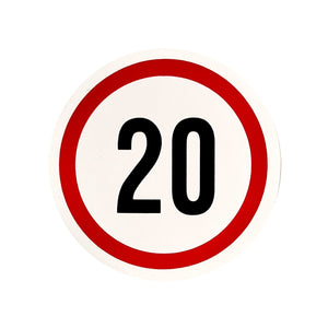 Reflective Speed Limit Sticker – 13 cm & 19 cm
