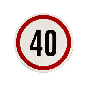 Reflective Speed Limit Sticker – 13 cm & 19 cm