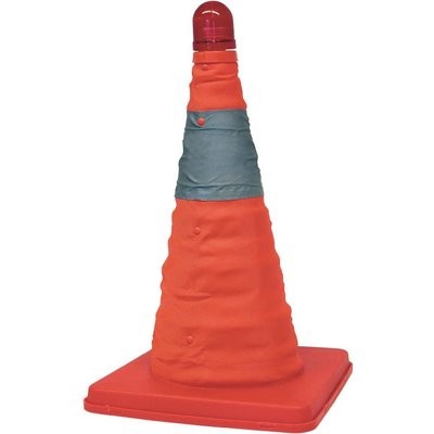 Collapsible Traffic Safety Cone with Flashing LED Light