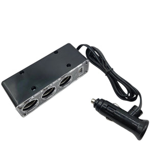 Car Cigarette Lighter Splitter with 3 Sockets