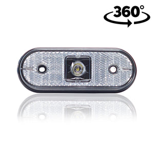 Aspöck Unipoint LED Position Lamp with White Cable