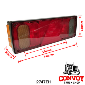 7-Chamber Rear Lamp with Triangle Reflector for Krone, Schmitz Trailers