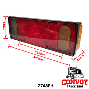 7-Chamber Rear Lamp with Triangle Reflector for Krone, Schmitz Trailers