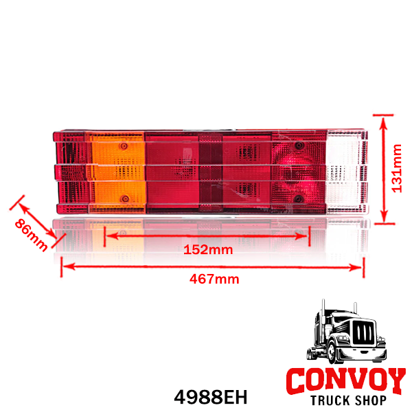 7-Chamber Ribbed Rear Lamp for MB Atego