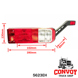 5-Chamber Rear Lamp for Krone with Triangular Reflector and Rubber Sidemarker - Dasteri