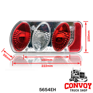 Universal Rear Lamp Clear 5-Function with Reflector