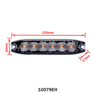 Slim Blue Strobe Light Accessory, 6 LED, 19 Flash Modes, Synchronizable