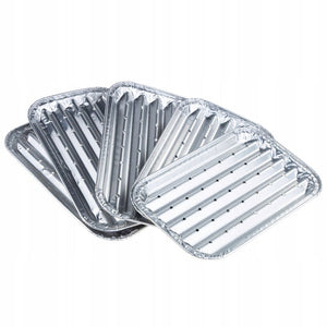 Aluminum Grill Tray Set for BBQ – Flat, Pack of 5