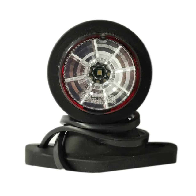 Omega-Shaped LED Marker Lamp with Microprisms, Rubber Housing