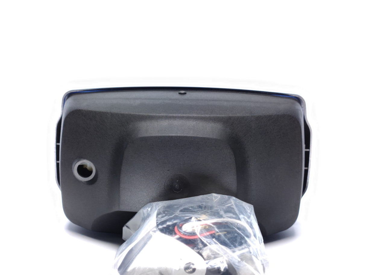 Rectangular High Beam Headlight with Blue Lens and Position Light