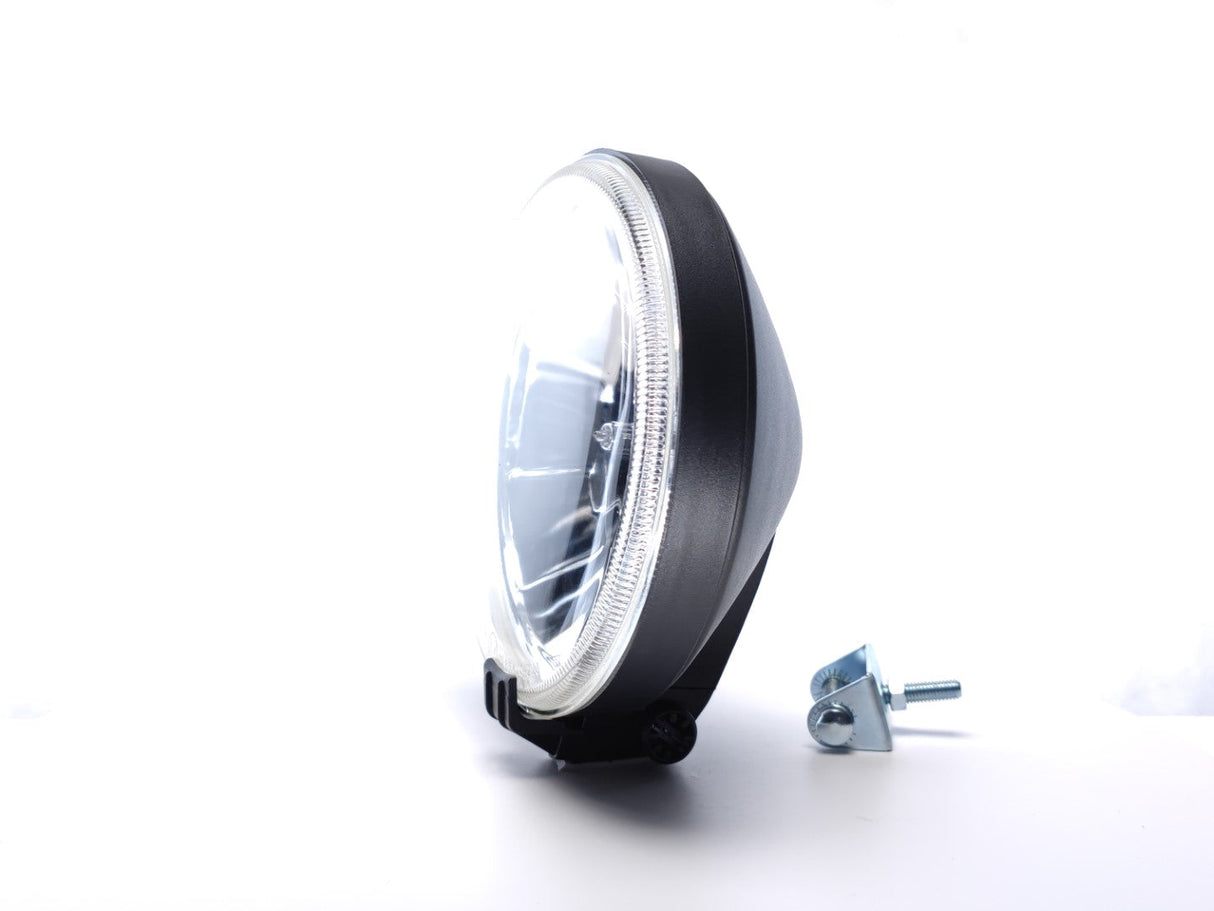 Round Long-Range Spotlight White with 12V Bulb, 184 mm