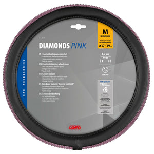 Diamonds Pink Steering Wheel Cover