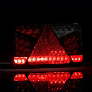 6-Function LED Rear Light with Triangle Reflector and Canbus 12V Connector