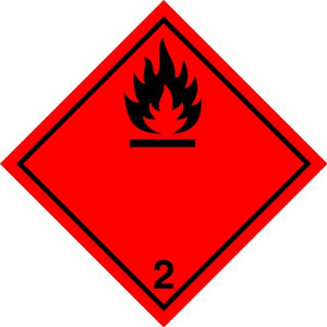 ADR Numbered Hazard Label Sticker