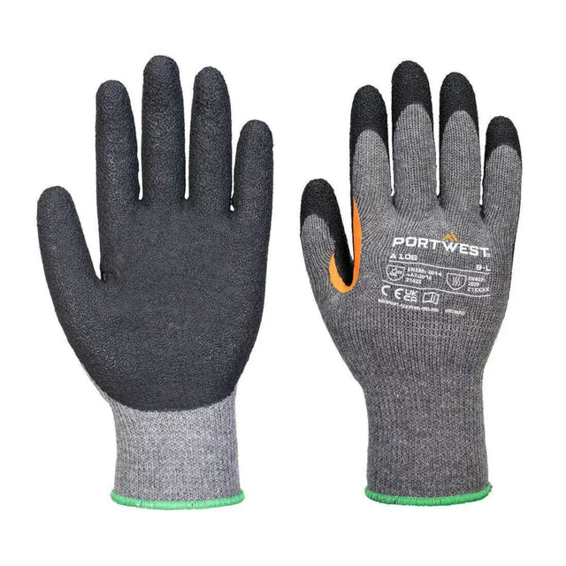 Work Safety Glove with Palm-Coated Latex Grey/Black L