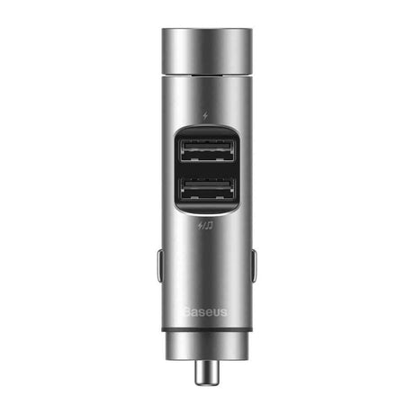Baseus Car Charger with Bluetooth FM Transmitter, BT 5.0 + 5V 3.1A Silver