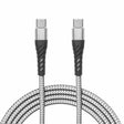 Cable USB-C a USB-C de 2 metros, trenzado, blanco