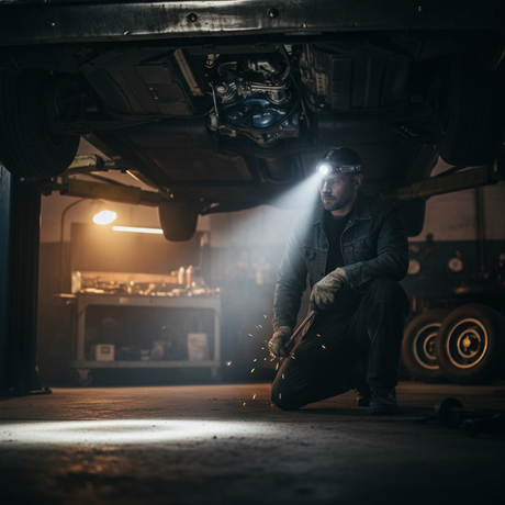 Rechargeable LED Headlamp with Adjustable Focus and Motion Sensor