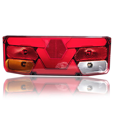 7-Function LED Rear Light with Hexagonal Reflector