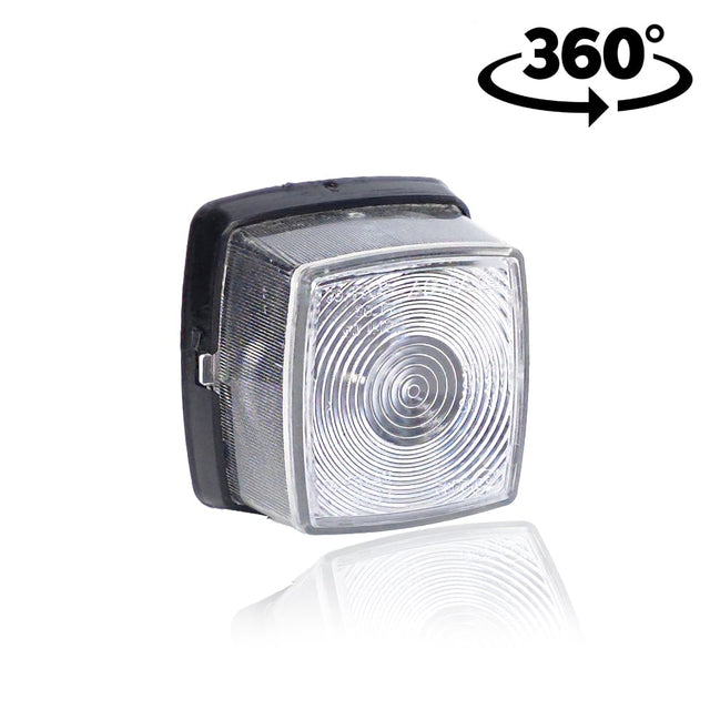 Large White Position Lamp Cube